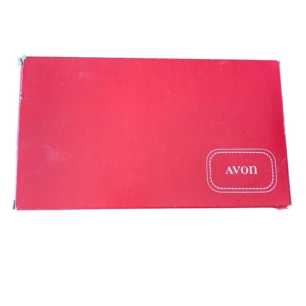 Avon Red Order Book Cover Folio Vintage in Box Pen